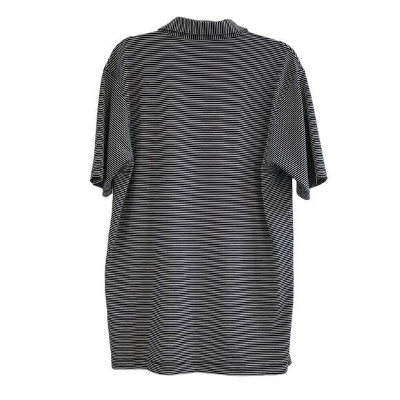 Turtleson Men's Carter Stripe Polo/Golf Shirt Black & White Size Medium - Picture 2 of 7
